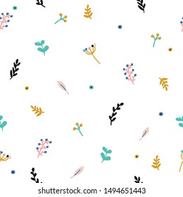 Colorful pattern with leaves.
Great background for fabrics and textiles