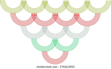 A colorful pattern made from circles.