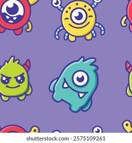 Colorful Pattern Monster Character set