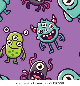 Colorful Pattern Monster Character set
