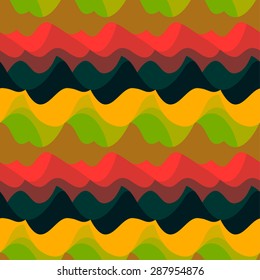 colorful pattern of mountains, abstract vector of color waves