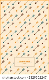 colorful pattern of multiple arrows with doodle art style
