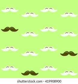Colorful pattern, mustache art background design for fabric and decor. Men's mustache - pattern