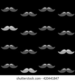 Colorful pattern, mustache art background design for fabric and decor. Men's mustache - pattern