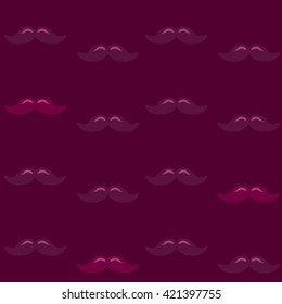 Colorful pattern, mustache art background design for fabric and decor. Men's mustache - pattern