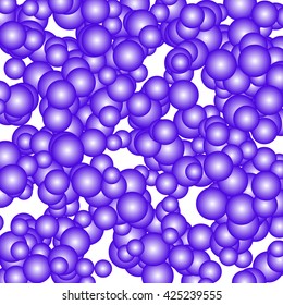 Colorful pattern with overlapping circles, bubbles. 1 color.