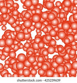Colorful pattern with overlapping circles, bubbles. 1 color.