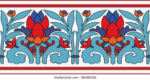 Colorful pattern set with color floral motif Abstract pattern and texture designs for background.