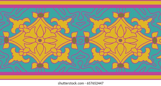 Colorful pattern set with color floral motif Abstract pattern and texture designs for background.