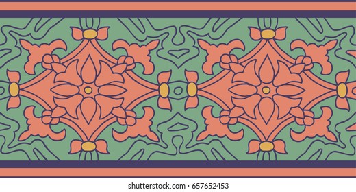 Colorful pattern set with color floral motif Abstract pattern and texture designs for background.