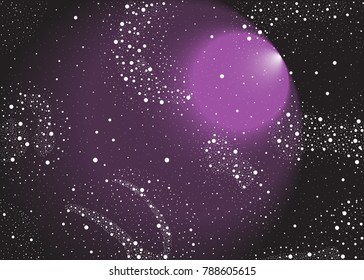Colorful Pattern with shiny Stars. Part of Cosmos, Astronomy and Space Collection. 