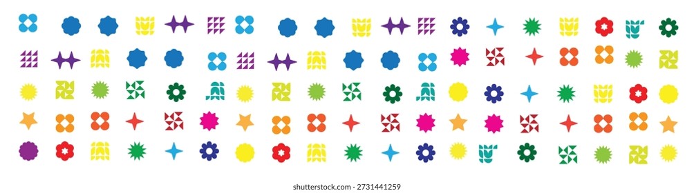 Patrón colorido con estrellas y estrellas en él