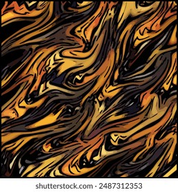 Colorful pattern study, leopard, zebra, textile, fabric, luxury marble and modern pattern. Digital print dress design tiger skin. wavy art design pattern. Bright wavy striped brown