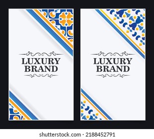colorful pattern style vertical greeting card