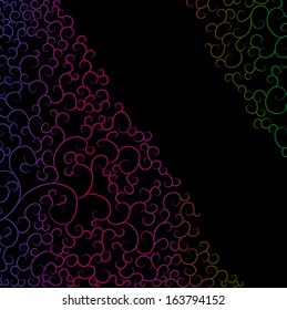 colorful pattern of swirls vector