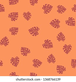 Colorful pattern of tropical leaves. Seamless jungle background. Palm leaf prints.