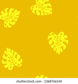 Colorful pattern of tropical leaves. Seamless jungle background. Palm leaf prints.