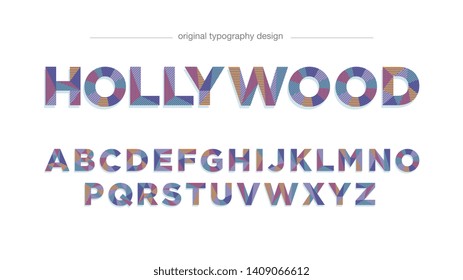 Colorful Pattern Typography Font Design