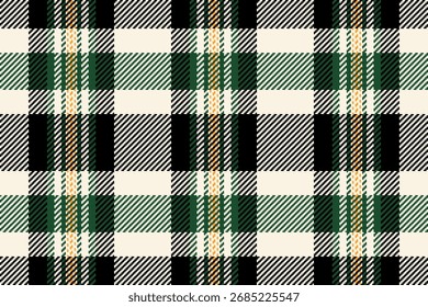 Tela colorida del Vector del patrón, textura del volumen que comprueba la materia textil. Tartán a cuadros a rayas de fondo sin costuras en encaje viejo y paleta de colores negros.