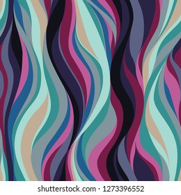 colorful pattern of wavy lines, brigth vector of lines, liquid print for clothes and things, flexible background