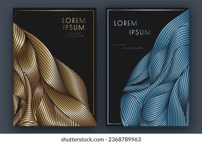 Colorful pattern of wavy lines. Template for interior design, packaging, social networks. An idea for creative design