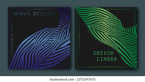 Farbiges Muster von gewellten Linien. Vorlage für Innenausstattung, Verpackung, soziale Netzwerke. Eine Idee für kreatives Design