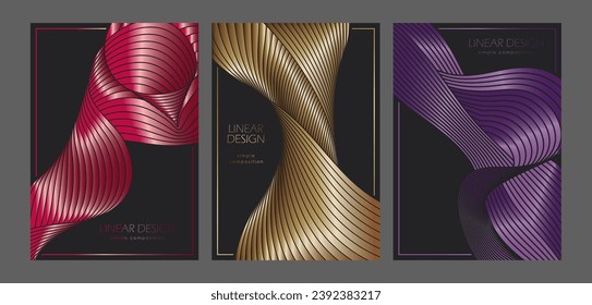 Farbiges Muster von gewellten Linien. Vorlage für Innenausstattung, Verpackung, soziale Netzwerke. Eine Idee für kreatives Design