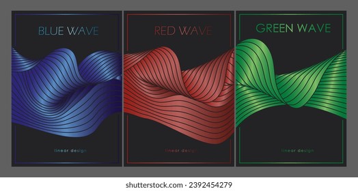 Colorful pattern of wavy lines. Template for interior design, packaging, social networks. An idea for creative design