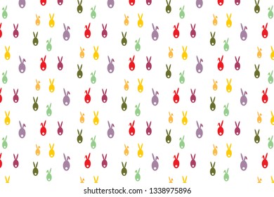 Colorful pattern - white background. Editable layered illustration