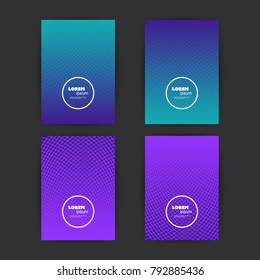Colorful Patterned Cover Design Set - Applicable for Banners, Placards, Posters, Flyers - Creative  EPS10 Vector Template