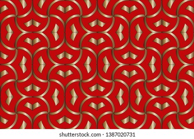 Colorful patterns of arbitrary shape. set of design elements for presentation of brochures, business cards, and Wallpapers. Abstract pattern. Vector illustration.gold patterns on red background 