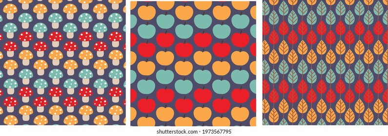 Colorful patterns in matching color tones