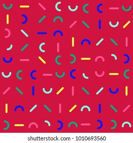 Colorful Patterns. Memphis Mosaic Design.