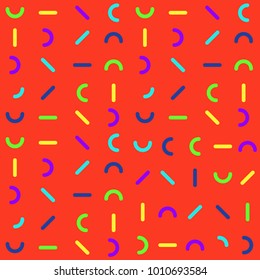 Colorful Patterns. Memphis Mosaic Design.