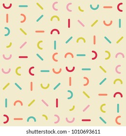 Colorful Patterns. Memphis Mosaic Design.