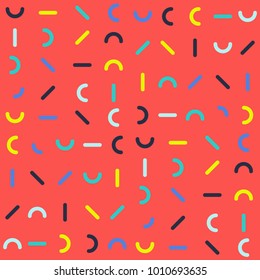 Colorful Patterns. Memphis Mosaic Design.