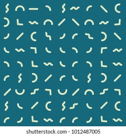Colorful Patterns. Memphis Mosaic Design.