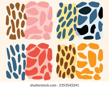 colorful patterns of rocks and stones vector