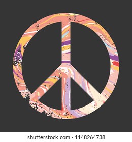 Colorful peace sign