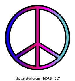 A colorful peace symbol background image.