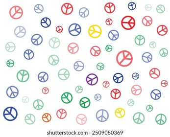 colorful peace symbol vector pattern design