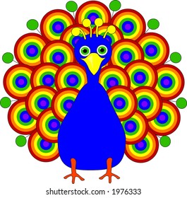 Colorful peacock