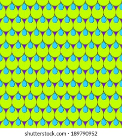Colorful peacock feather seamless vector pattern