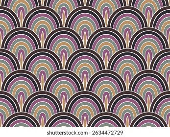 Colorful peacock feather vector endless pattern. Playful fishscale texture. Clothing peacock plumage motif. Artistic animal skin background. Chinese traditional pattern.