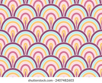 Colorful peacock feather vector repeat pattern. Fairytale snakeskin texture. Fabric peacock plumage motif. Artistic reptile scale background. Asian stylized motif.