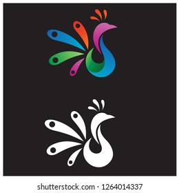 Colorful Peacock Logo Design