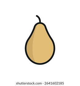 Colorful pear icon for fresh food apps, nutrition sites, and grocery graphics.

