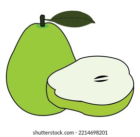 Diseño de vectores de peras coloridas. Mejor ilustración de recursos gráficos. diseño gráfico vectorial para iconos y símbolos y diseño de logotipo y papel y uso de medios impresos, etc.