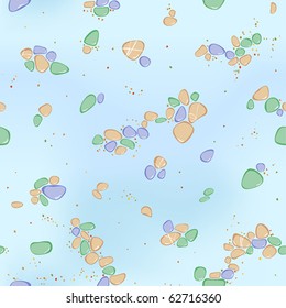 Colorful pebble seamless background