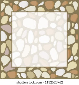 colorful pebbles, label vector background